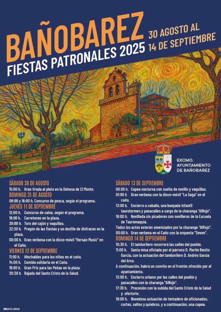 Ba&ntilde;ob&aacute;rez presenta un completo programa para sus fiestas patronales con un gran protagonismo taurino | Imagen 1