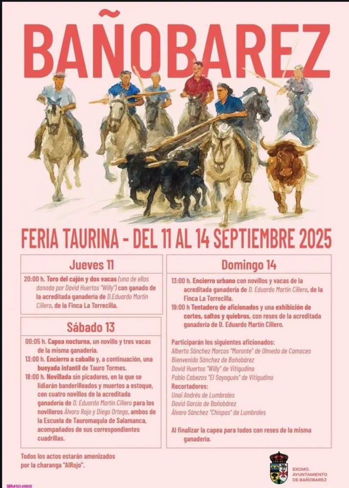 Ba&ntilde;ob&aacute;rez presenta un completo programa para sus fiestas patronales con un gran protagonismo taurino | Imagen 2