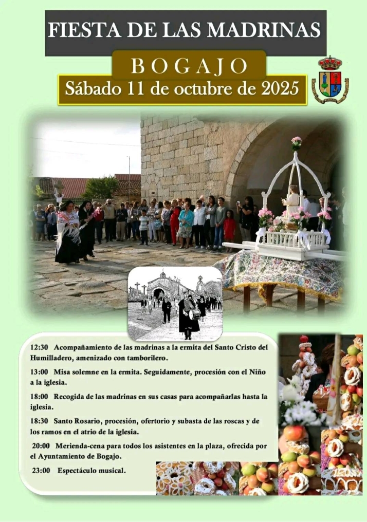M&uacute;sica, devoci&oacute;n y la tradicional subasta de roscas marcan la Fiesta de las Madrinas de Bogajo | Imagen 1