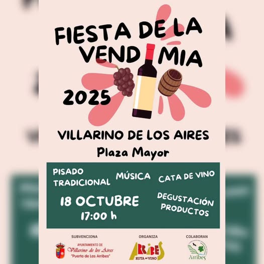 Villarino de los Aires acoge este s&aacute;bado la III Fiesta de la Vendimia de la Ruta del Vino Arribes | Imagen 1