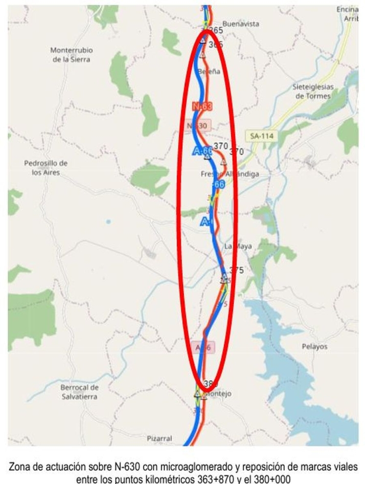 Las obras de mejora en la N-620, N-630 y SA-20 en Salamanca provocar&aacute;n cortes y desv&iacute;os en el tr&aacute;fico desde este mi&eacute;rcoles | Imagen 5