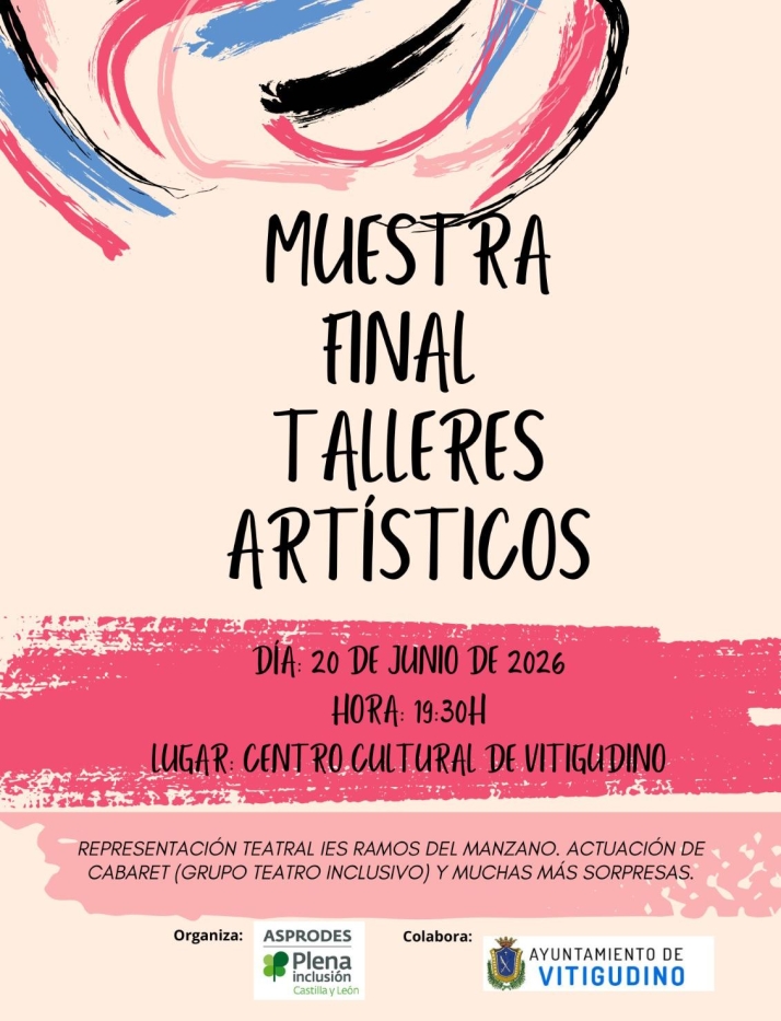 Vitigudino acoge una muestra de los talleres artísticos de Asprodes y una representación de teatro inclusivo | Imagen 1