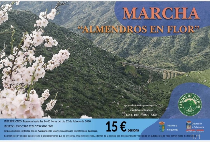 La Fregeneda se prepara para una nueva edición de su marcha senderista 'Almendros en flor' | Imagen 1