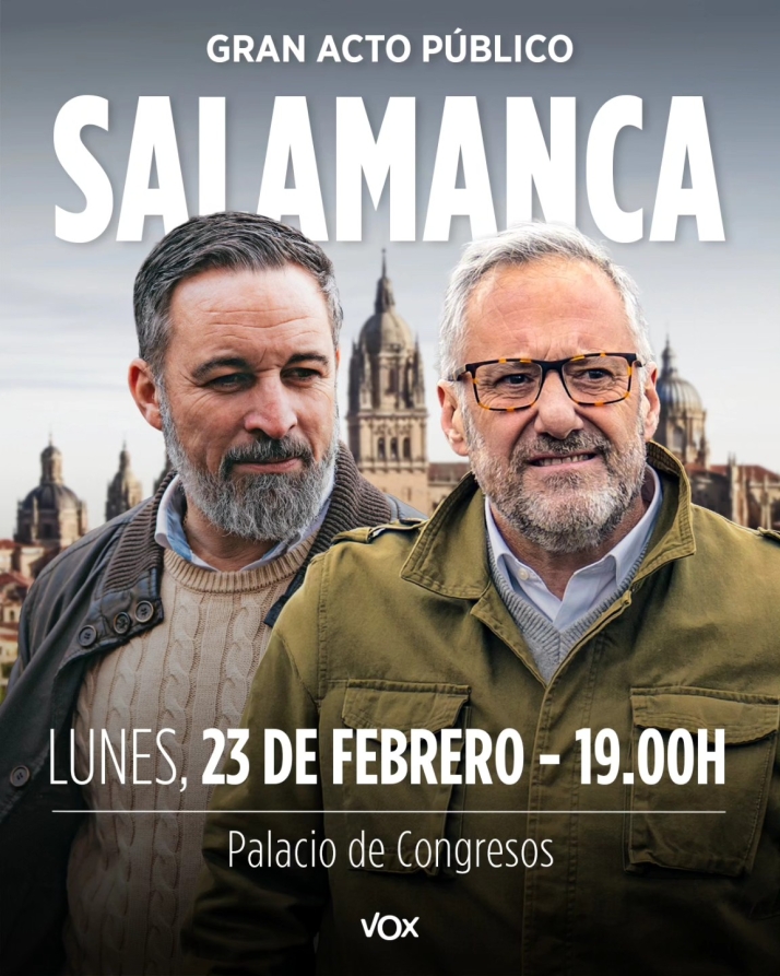 Santiago Abascal protagonizar&aacute; un acto p&uacute;blico de Vox en Salamanca | Imagen 1