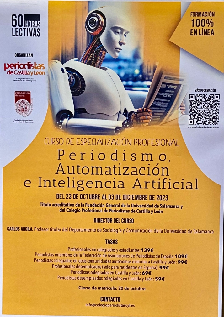 "La inteligencia artificial ha llegado para quedarse", seg&uacute;n el presidente del Colegio Profesional de Periodistas de CyL | Imagen 1