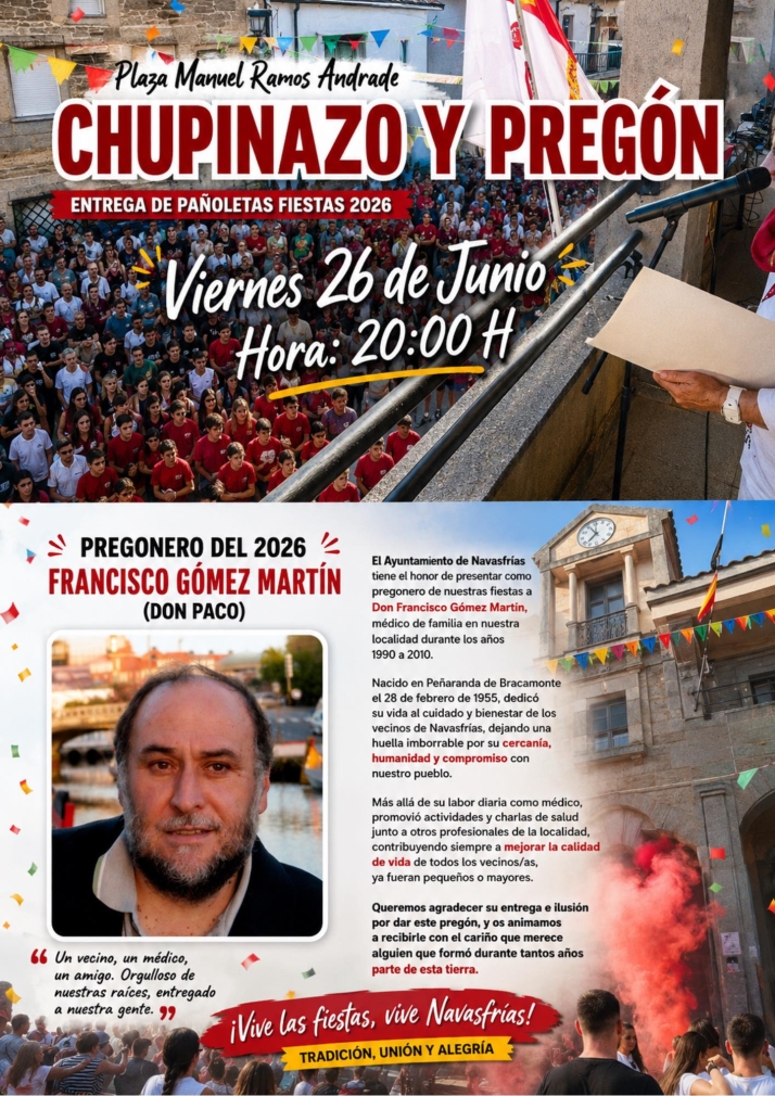 De la consulta al balc&oacute;n: el doctor 'Don Paco' anunciar&aacute; las fiestas de Navasfr&iacute;as | Imagen 1