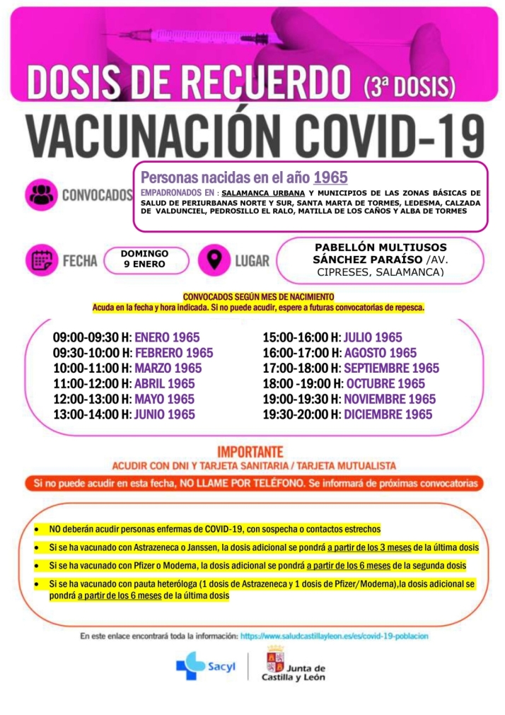 Nuevas vacunaciones para menores nacidos en 2014, 2015 y 2016 y dosis de refuerzo para los de 1965 a 1967 | Imagen 2