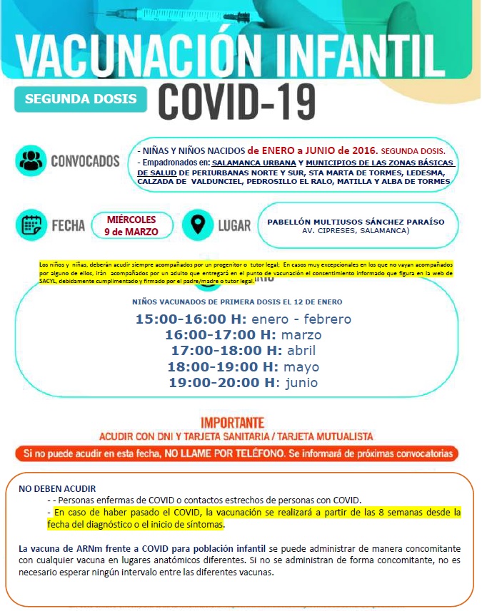 Nuevas convocatorias para vacunar a los nacidos en 2015 y 2016 | Imagen 3