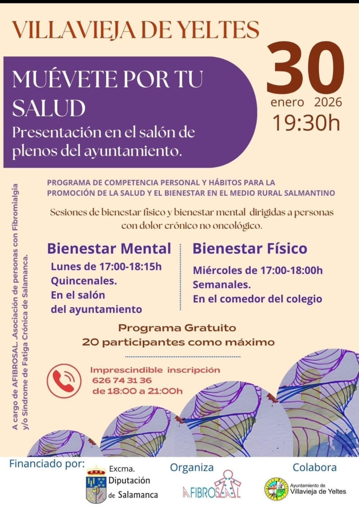 Villavieja de Yeltes pone en marcha un programa gratuito para mejorar la salud de personas con dolor cr&oacute;nico | Imagen 1