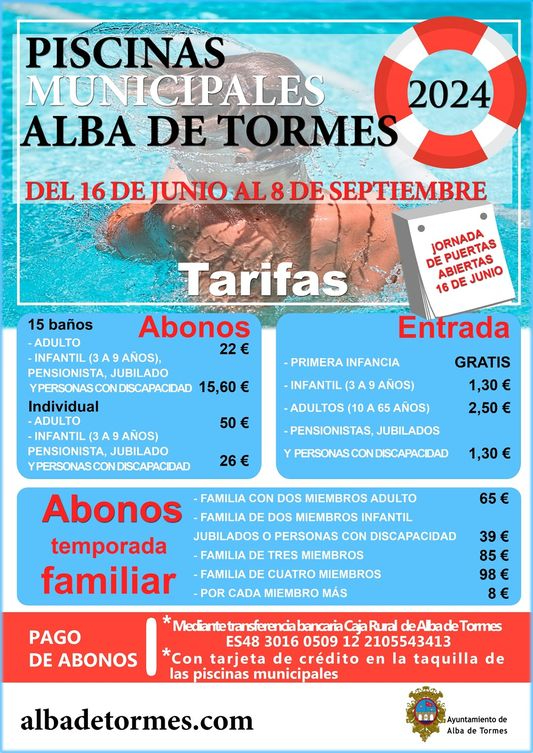 La temporada de piscinas comenzar&aacute; en Alba de Tormes el 16 de junio&nbsp; | Imagen 1