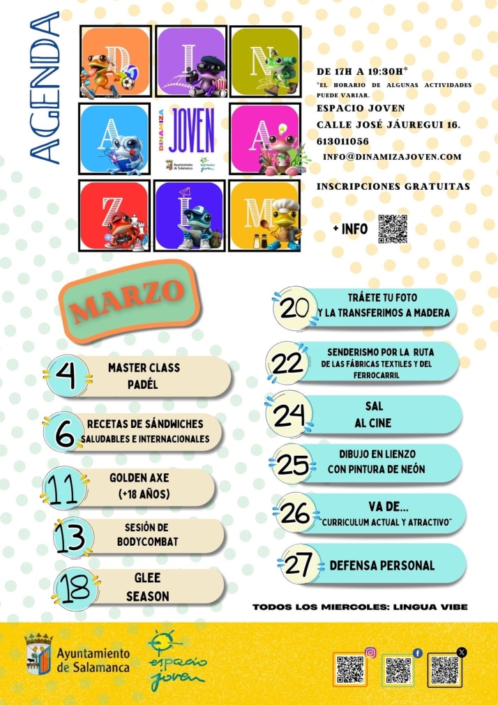 Talleres gratuitos de defensa personal, p&aacute;del, cocina... y m&aacute;s actividades para j&oacute;venes en Salamanca | Imagen 1