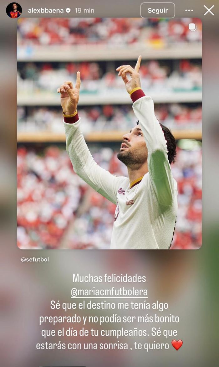 El gol m&aacute;s especial de &Aacute;lex Baena: un tributo al cielo para la salmantina Mar&iacute;a Caama&ntilde;o | Imagen 1