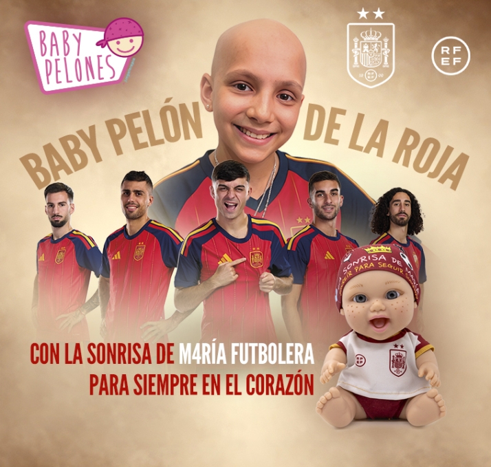 La RFEF y La Sonrisa de María lanzan el Baby Pelón de los campeones del mundo | Imagen 1