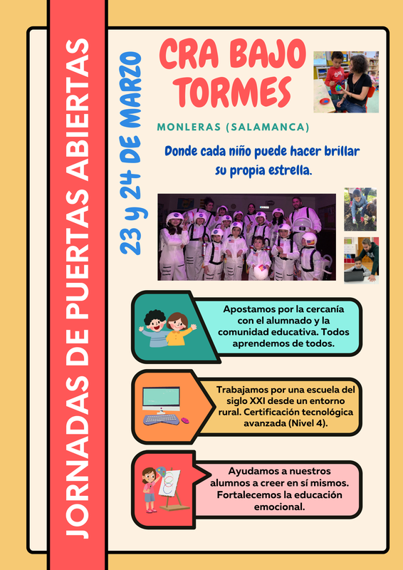 El CRA Bajo Tormes de Monleras organiza unas jornadas de puertas abiertas | Imagen 1