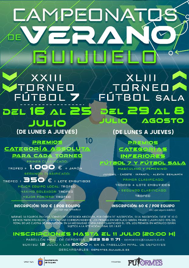 Los campeonatos de verano de Guijuelo repartir&aacute;n 2.700 euros en premios | Imagen 1