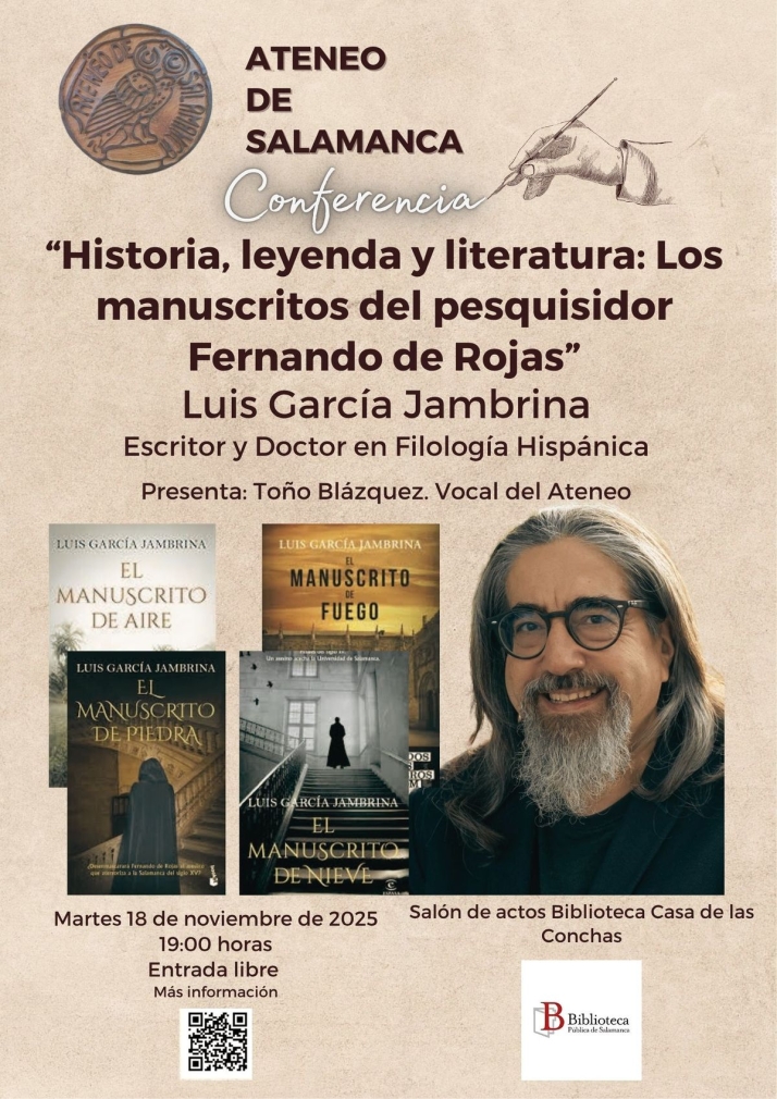 Luis Garc&iacute;a Jambrina analiza los manuscritos de Fernando de Rojas en el Ateneo de Salamanca | Imagen 1