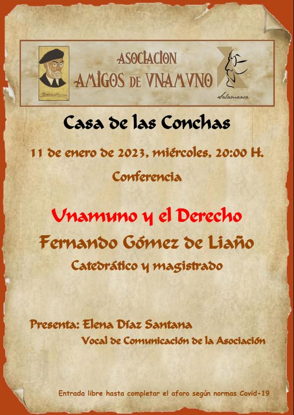 Unamuno y el derecho, una conferencia que llega a la Casa de las Conchas | Imagen 1