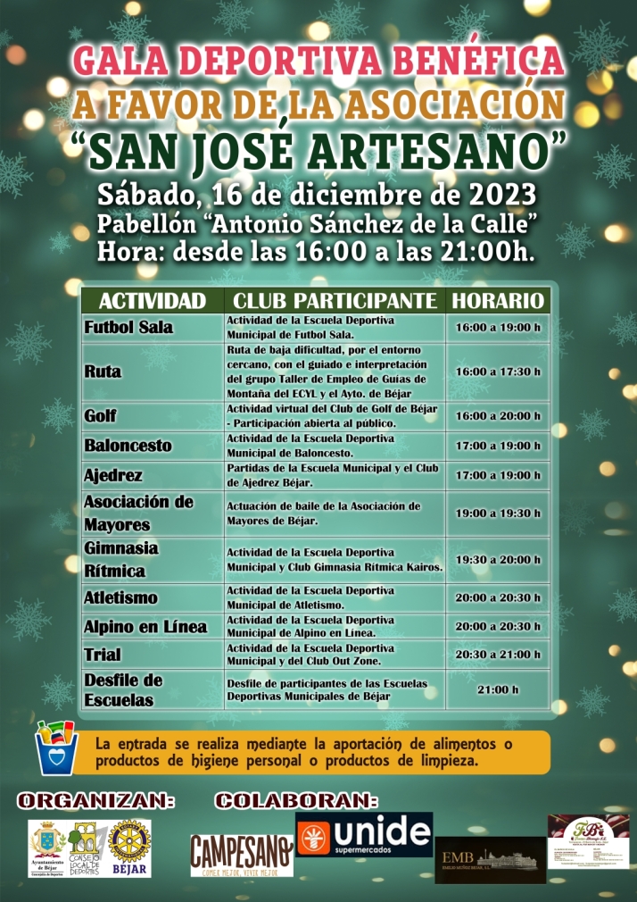 La Gala ben&eacute;fica del deporte bejarano ultima sus detalles | Imagen 1