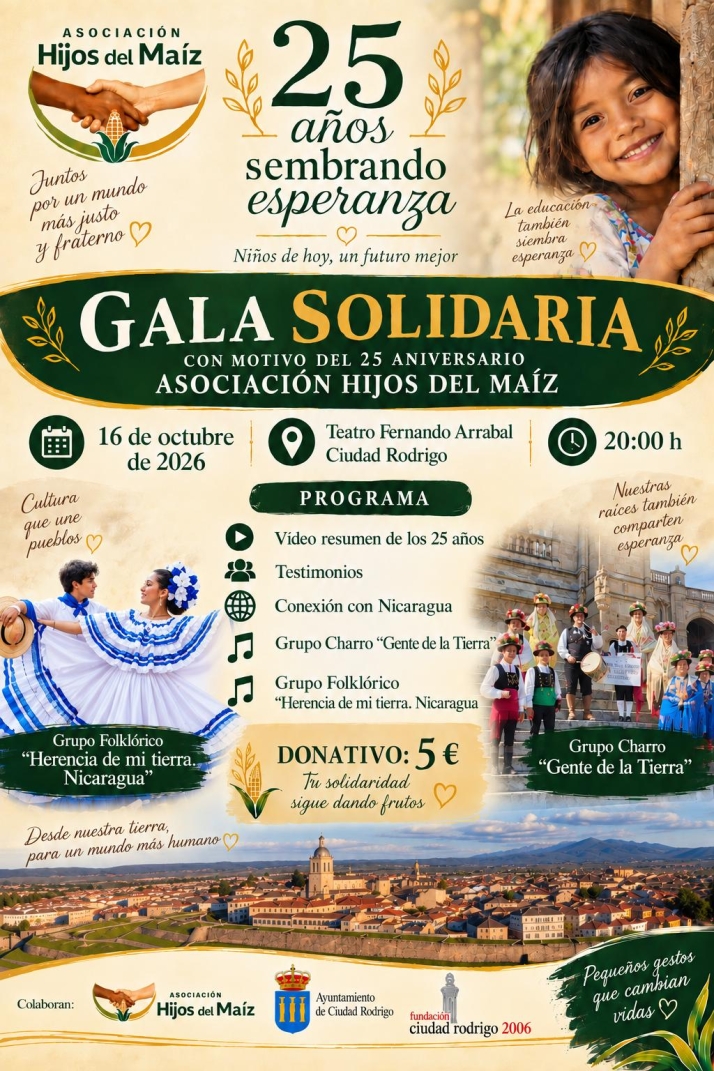 Cine, gala y gastronomía: Hijos del Maíz celebra 25 años con eventos benéficos | Imagen 1