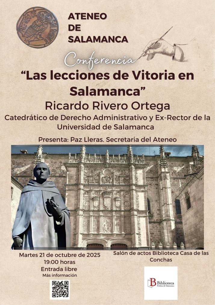 Ricardo Rivero aborda el legado de Francisco de Vitoria en una conferencia en la Casa de las Conchas | Imagen 1
