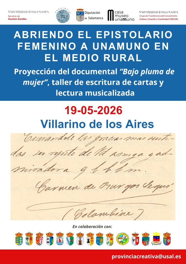 ‘Provincia Creativa’ abre el epistolario femenino de Unamuno en Villarino de los Aires | Imagen 3