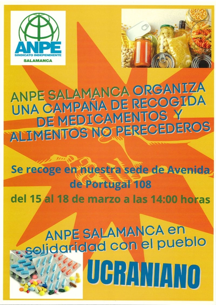 Recogida en Salamanca de medicamentos y alimentos no perecederos para refugiados ucranianos | Imagen 1