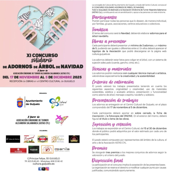Guijuelo organiza su concurso de adornos navide&ntilde;os para recaudar fondos para el s&iacute;ndrome de Turner | Imagen 1