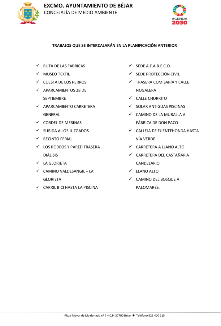 El Ayuntamiento hace p&uacute;blico el calendario de desbroces | Imagen 2