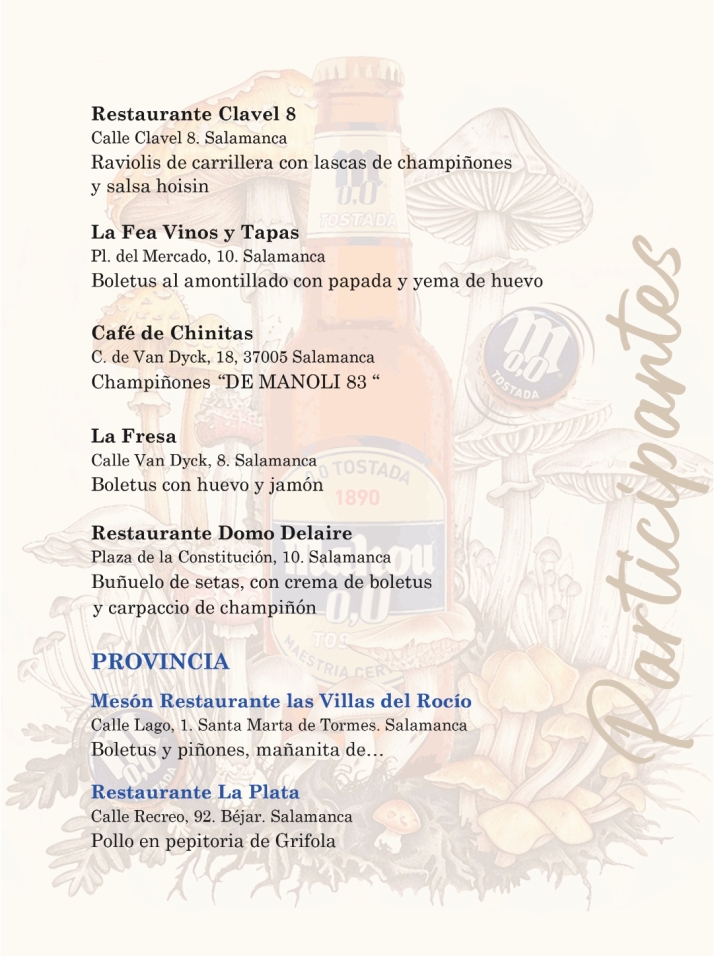 Los establecimientos de Salamanca en los que degustar las mejores setas | Imagen 2