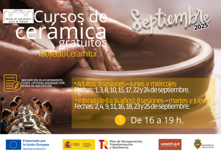 Alba de Tormes celebrar&aacute; en septiembre cursos gratuitos de cer&aacute;mica para adultos y ni&ntilde;os | Imagen 1