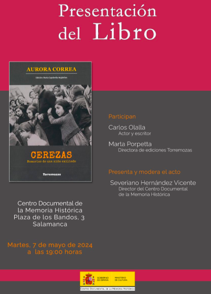 Salamanca acoge la presentaci&oacute;n del libro "Cerezas: memorias de una ni&ntilde;a exiliada&rdquo;, de Aurora Correa | Imagen 1