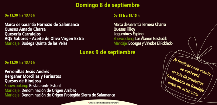 Los productos de Salamanca en Bandeja estar&aacute;n presentes en Salamaq con catas y showcookings | Imagen 2
