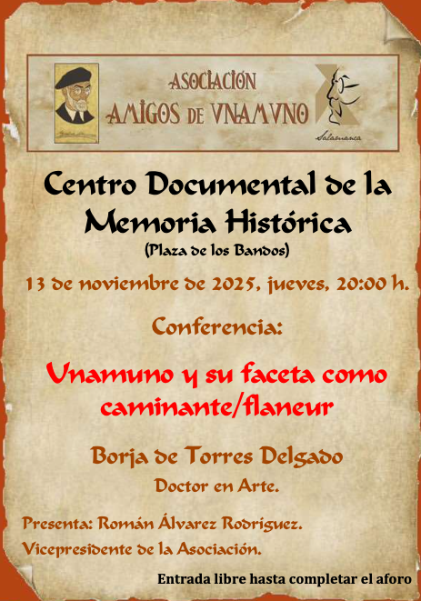 Una charla gratuita descubre al Unamuno m&aacute;s personal: su pasi&oacute;n por caminar y observar el entorno | Imagen 1