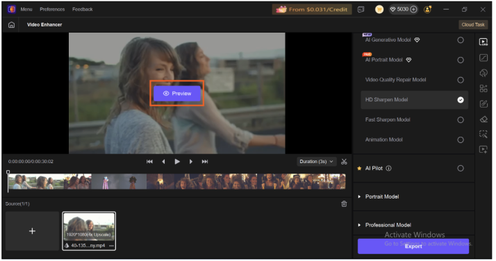 Arregla v&iacute;deos antiguos y borrosos: la mejor herramienta de v&iacute;deo con IA  | Imagen 7