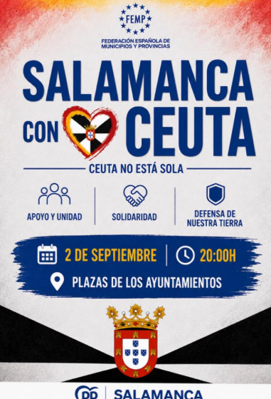 Salamanca se vuelca con Ceuta. Convocada una manifestación en la Plaza Mayor la próxima semana | Imagen 1