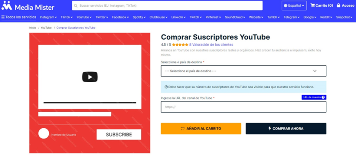 3 mejores sitios para comprar suscriptores de YouTube (reales y activos)  | Imagen 2