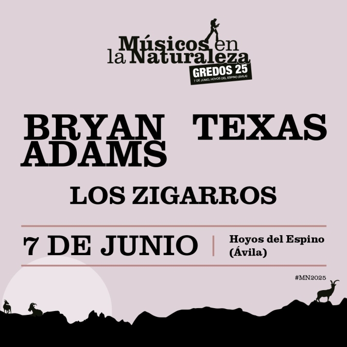 Bryan Adams, a la cabeza de la XVIII edici&oacute;n 'M&uacute;sicos en la Naturaleza'. Este es el cartel de artistas completo  | Imagen 1