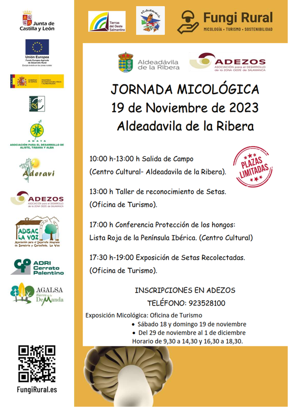 &Uacute;ltimas horas para inscribirse en la jornada micol&oacute;gica prevista este domingo en Aldead&aacute;vila | Imagen 1