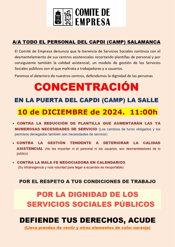 Convocan concentraciones por "el desmantelamiento" de los centros sociales de la Junta en Salamanca | Imagen 1