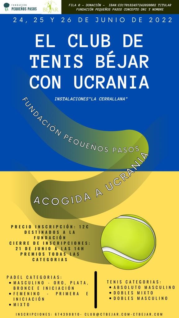 El Club de Tenis B&eacute;jar muestra su solidaridad con Ucrania | Imagen 1