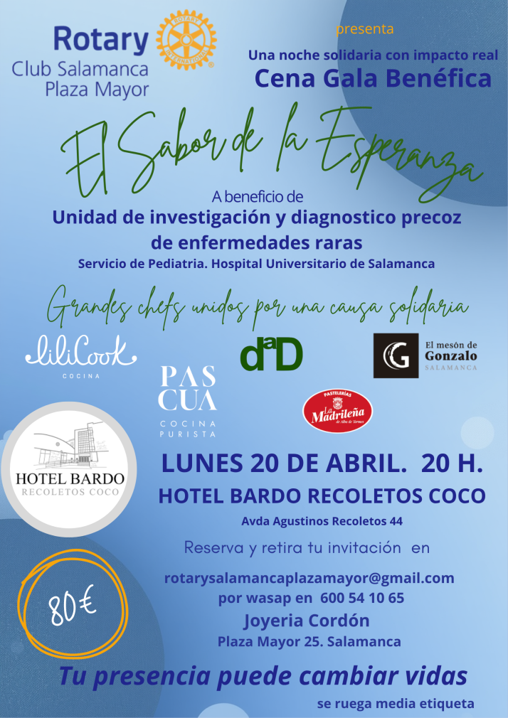 II Cena Gala Ben&eacute;fica a favor de la investigaci&oacute;n de enfermedades raras en Salamanca | Imagen 1