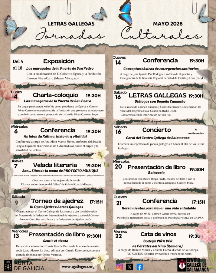 Exposiciones, literatura y m&uacute;sica centran el mes de las Letras Gallegas en Salamanca | Imagen 1