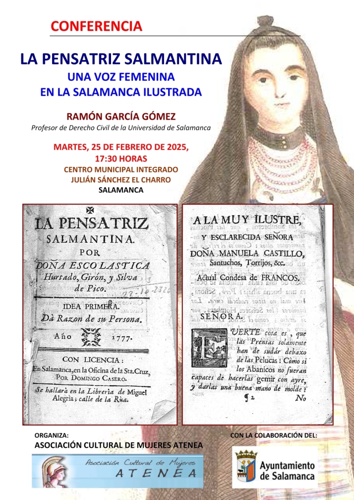 Salamanca acoge una conferencia sobre &lsquo;La Pensatriz Salmantina&rsquo; | Imagen 1