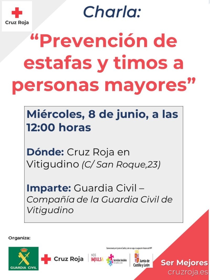 Cruz Roja Vitigudino acoge una charla para la &lsquo;Prevenci&oacute;n de estafas y timos a personas mayores&rsquo; | Imagen 1