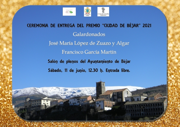 El premio &ldquo;Ciudad de B&eacute;jar&rdquo; se entrega este pr&oacute;ximo s&aacute;bado | Imagen 1