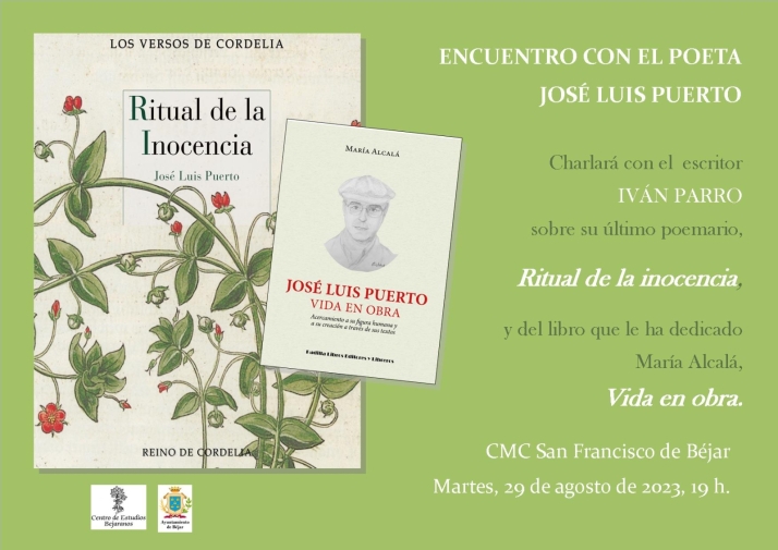 Jos&eacute; Luis Puerto protagonizar&aacute; una charla po&eacute;tica en B&eacute;jar | Imagen 1