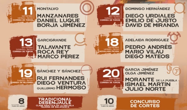 Estos son los carteles de la Feria Taurina de la Virgen de la Vega 2026 | Imagen 1