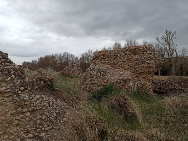 Castillo de la Torre Mocha, en Naharros del R&iacute;o, antes de ser destruido. Foto: Carlos Javier Salgado.