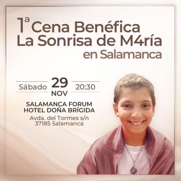 'La Sonrisa de M4r&iacute;a' celebra su I Cena Ben&eacute;fica en Salamanca | Imagen 1