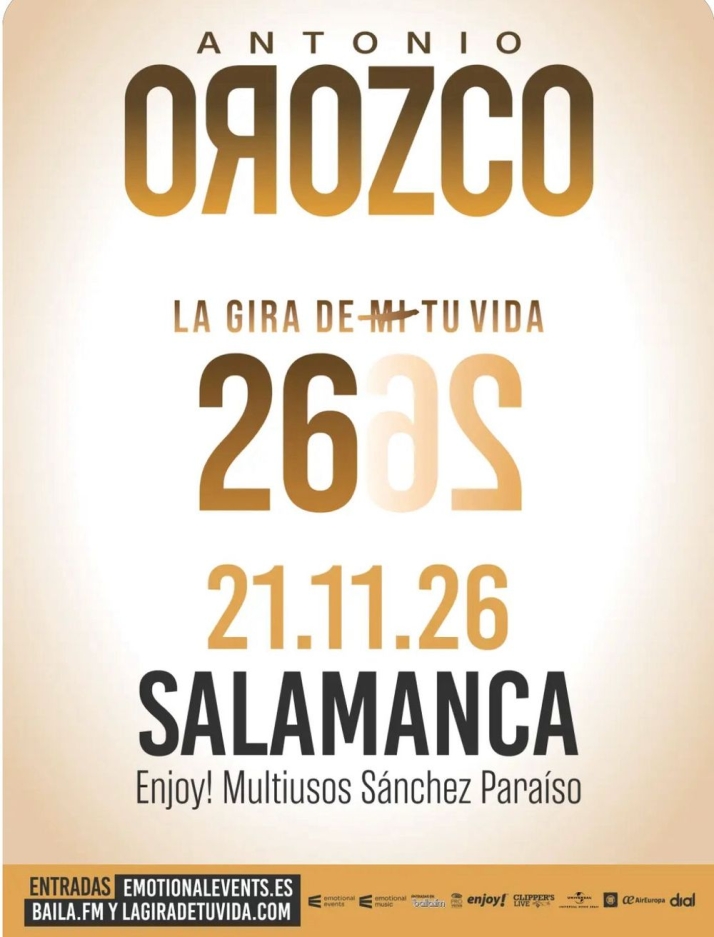 Antonio Orozco trae 'La Gira de Tu Vida' a Salamanca en 2026 | Imagen 1